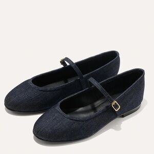 BRAND NEW Margaux Denim Navy Mary Jane Flats